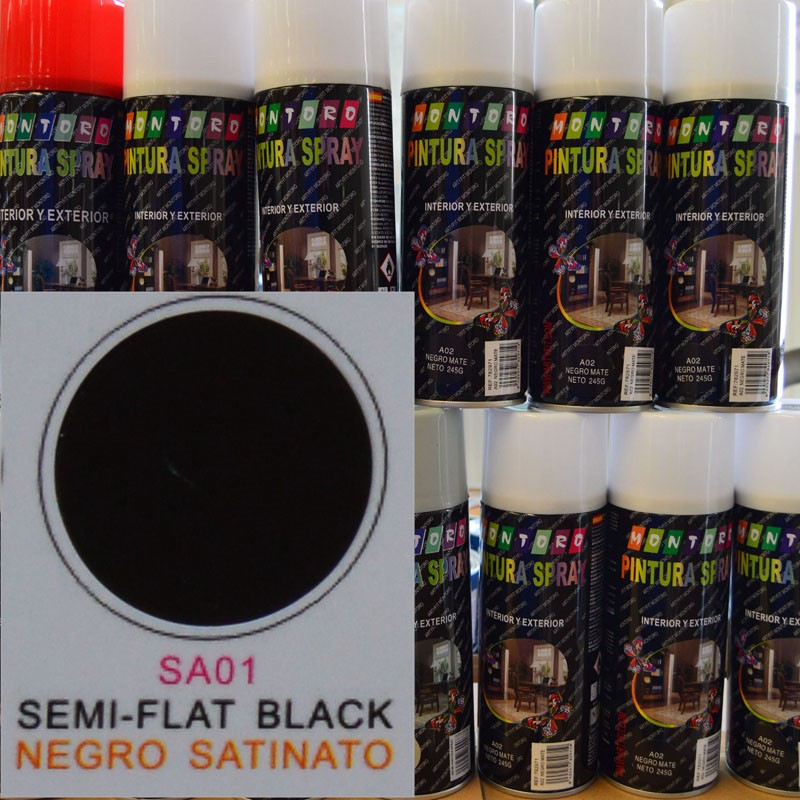 SPRAY 400MLSA01 NEGRO SATINADO