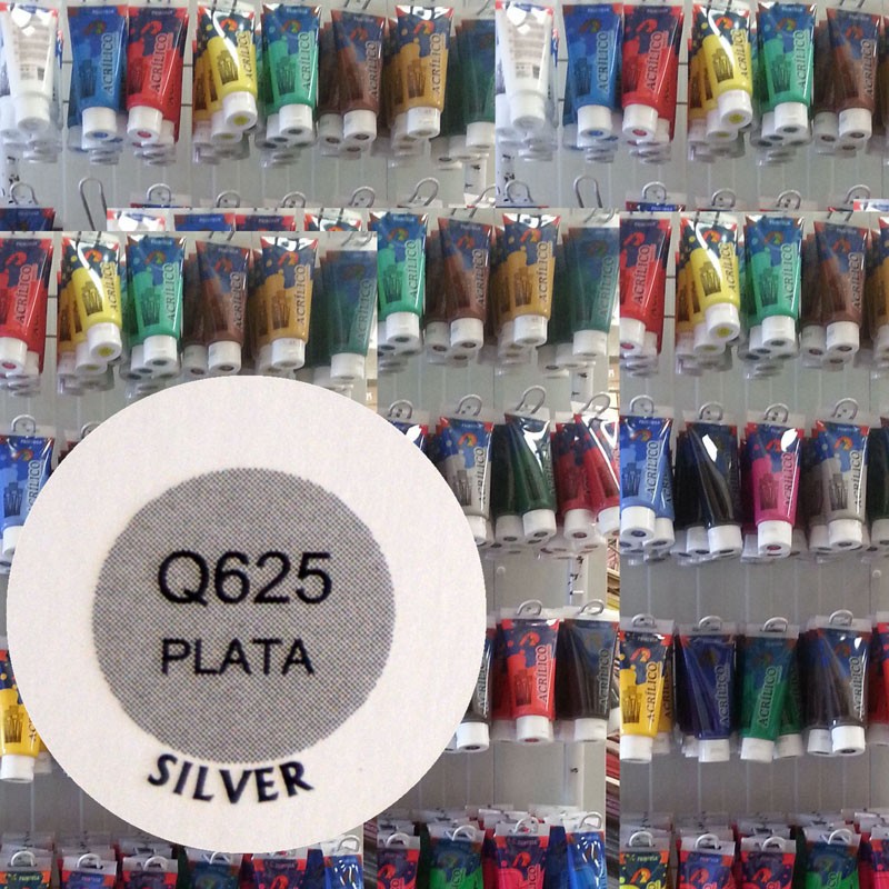 ACRILICO 75ML PLATA