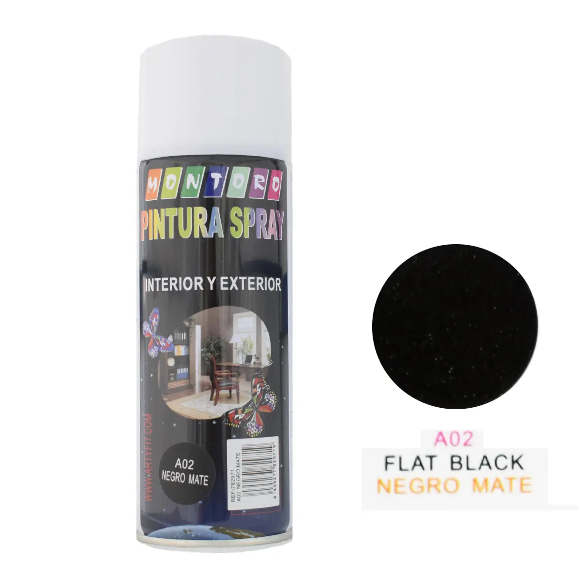 SPRAY 400MLA02 NEGRO MATE