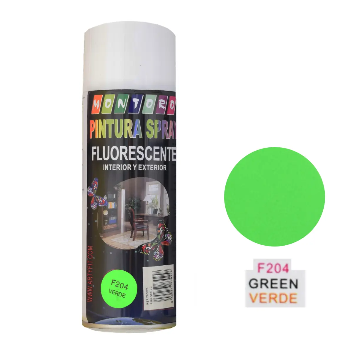 SPRAY 400MLF204 VERDE FLUORESCENTE