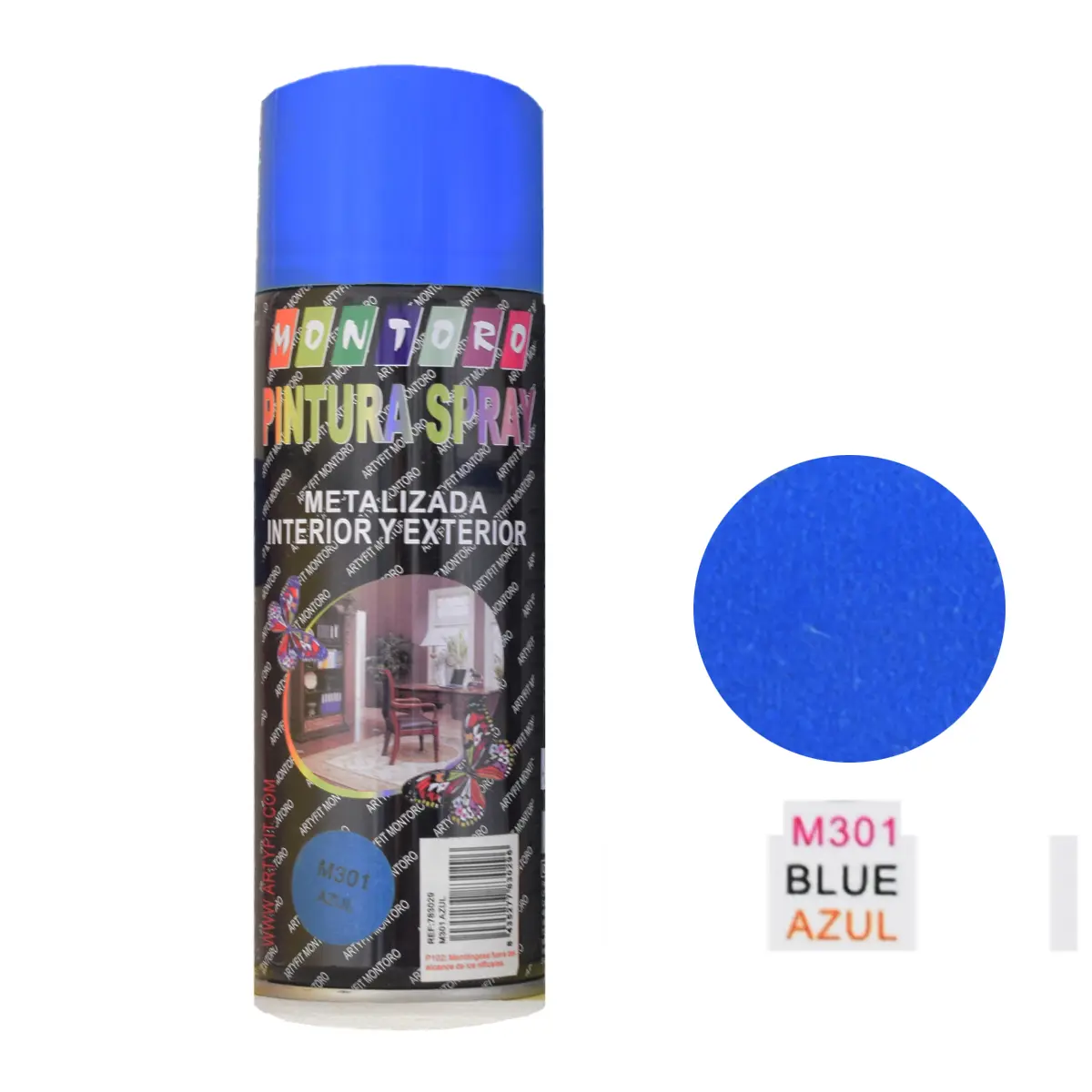 SPRAY 400MLM301 AZUL METALIZADO