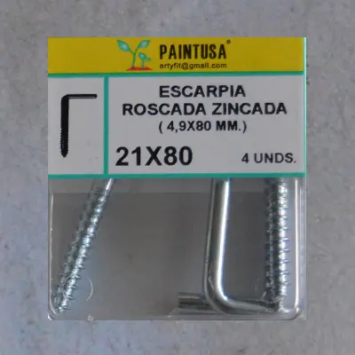 EASCARPIA ROSCADA ZINCADA 21X80