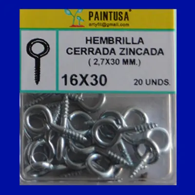 HEMBRILLA CERADA ZINCADA 16X30
