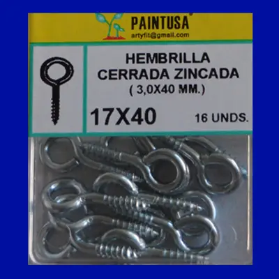 HEMBRILLA CERADA ZINCADA 17X40