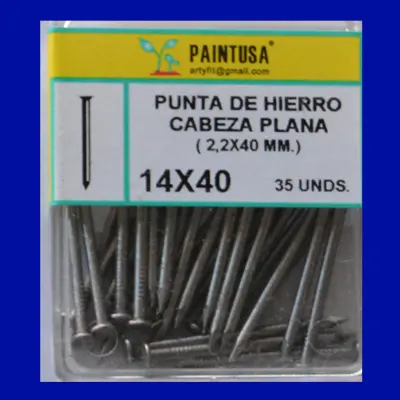 PUNTA HIERRO CABEZA PLANA 14X40