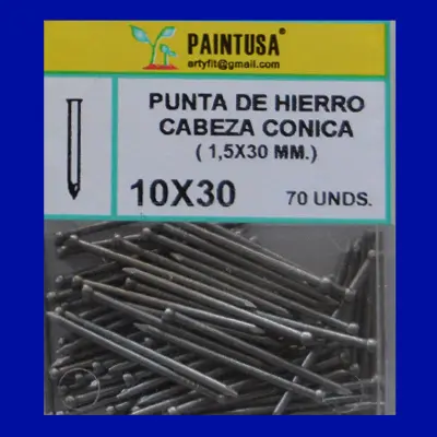 PUNTA HIERRO CABEZA CONICA 10X30