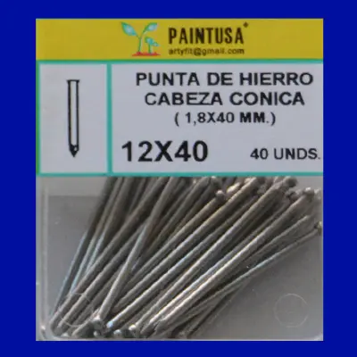 PUNTA HIERRO CABEZA CONICA 12X40