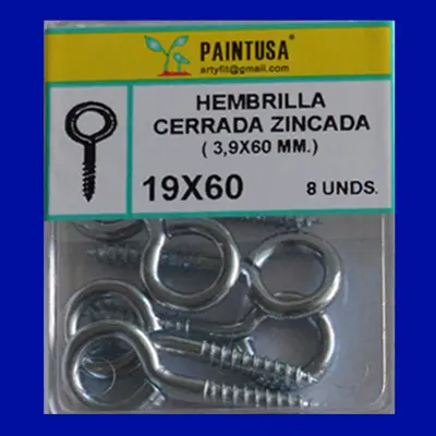HEMBRILLA CERRADA ZINCADA 19X60