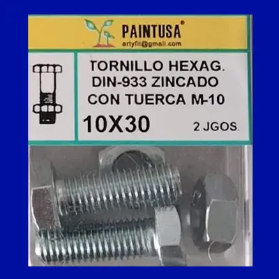 TORN.DIN-933 C/TUERCA