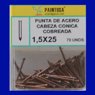 PUNTA ACERO C.CNICA COBREADA 1.5X20