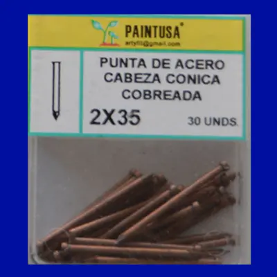 PUNTA CABEZA CONICA COBREADA 2X35