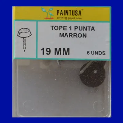 TOPE 1PUNTA MARRON 19MM
